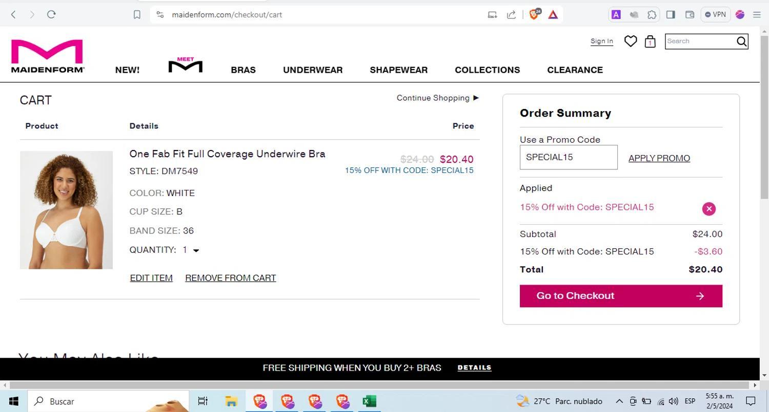 How to apply Maidenform coupon code